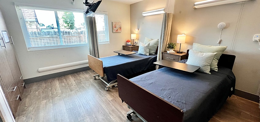 A semi-private room at the St Francis facility